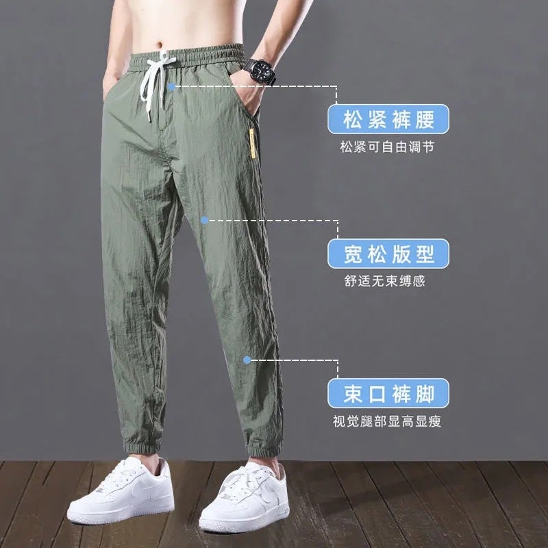 Original Order Casual Trousers Boys Thin Loose Plus Size Cropped Pants - Image 3